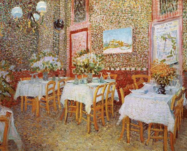 V.van Gogh, Interior of Restaurant /1887 od Vincent van Gogh