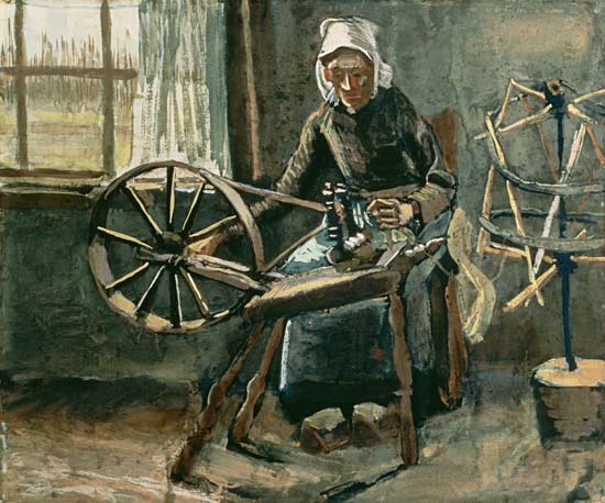 Peasant Woman Winding Bobbins od Vincent van Gogh