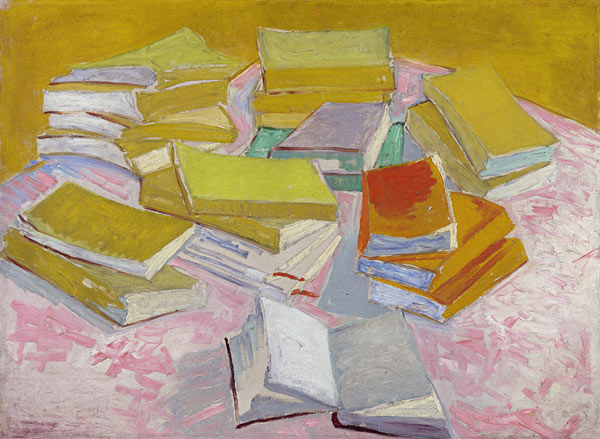 Piles of French novels od Vincent van Gogh