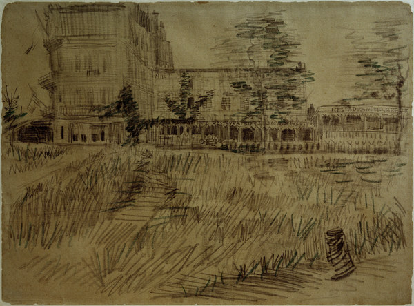 Restaurant De la Sir?ne, Draw. od Vincent van Gogh