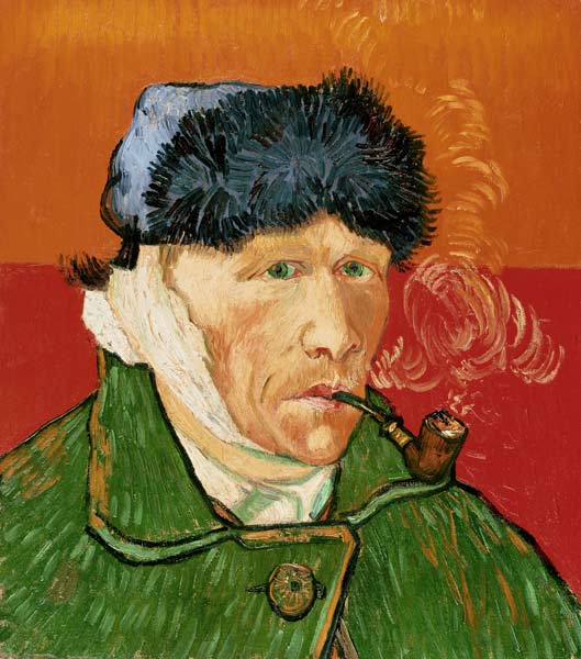 Self Portrait with Bandaged Ear and Pipe od Vincent van Gogh