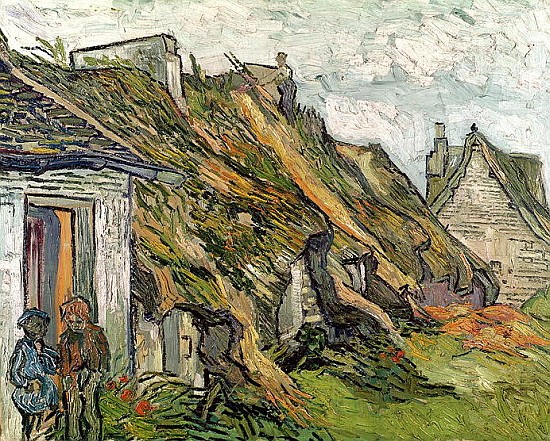 Thatched Cottages in Chaponval, Auvers-sur-Oise od Vincent van Gogh