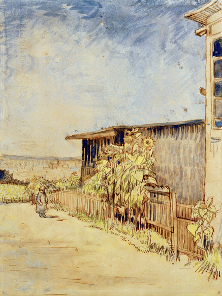 V.v.Gogh, Shed with Sunflowers / Waterc. od Vincent van Gogh