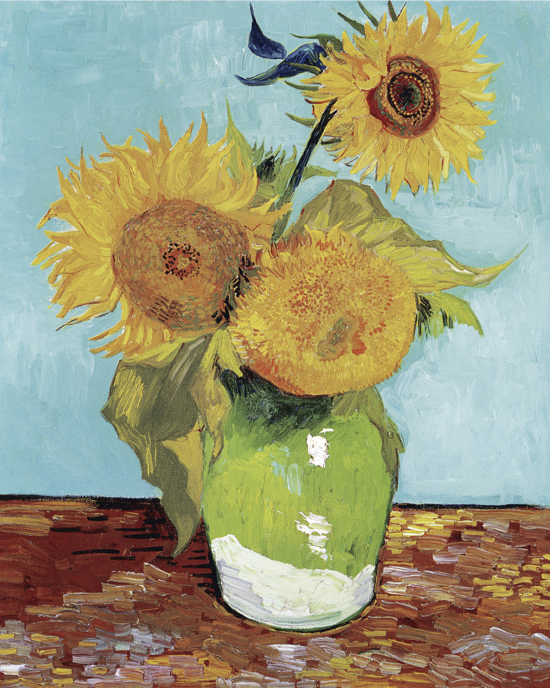 Vase With Three Sunflowers od Vincent van Gogh