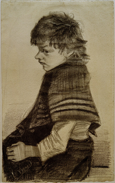 V.van Gogh, Girl with Shawl/Draw./1882/3 od Vincent van Gogh