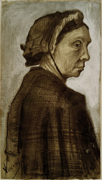 V.van Gogh, Head of a Woman /Draw./ 1882 od Vincent van Gogh