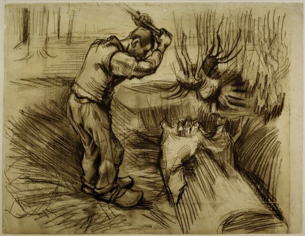 V.van Gogh, Woodcutte / Drawing / 1885 od Vincent van Gogh