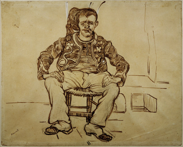 V.van Gogh, Zouave Sitting /Draw./ 1888 od Vincent van Gogh