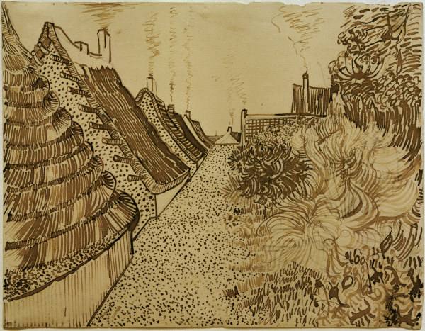 V.v.Gogh, Street in Saintes-Maries/Draw. od Vincent van Gogh