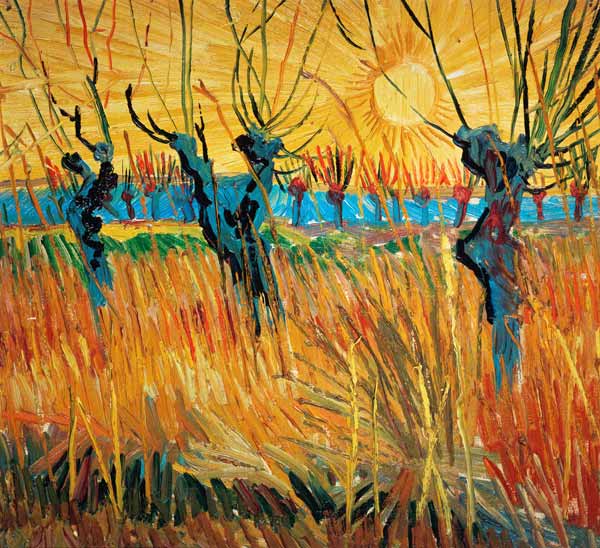 Vrby při západu slunce od Vincent van Gogh