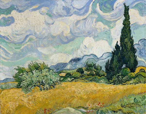 Wheat field with cypresses od Vincent van Gogh