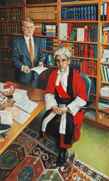 Mr Justice Moses with his Clerk John Furey od  Vincent  Yorke