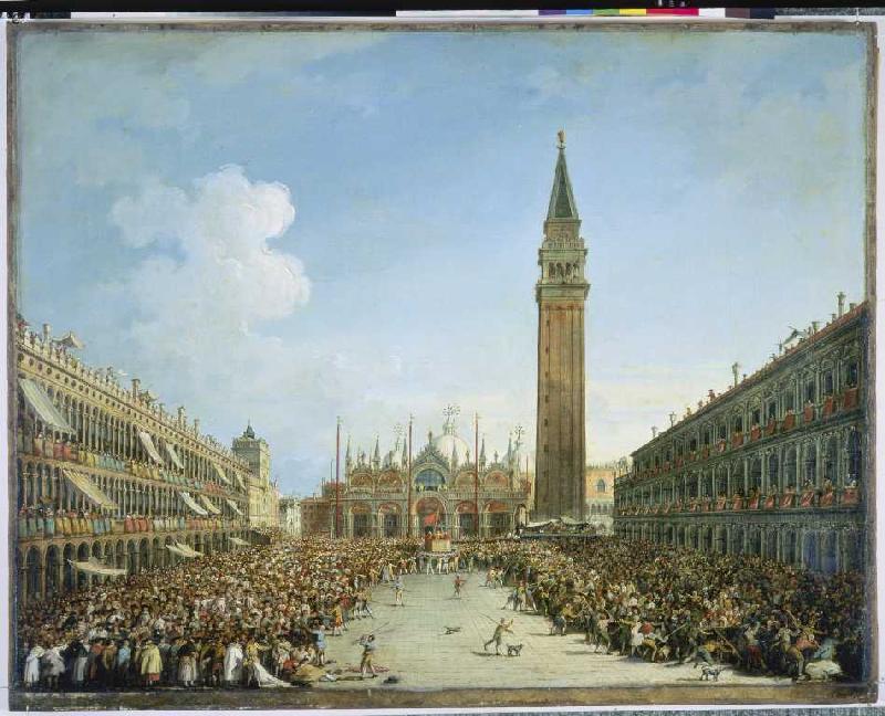 Carnival procession on the Piazza San Marco in Venice od Vincenzo Chilone