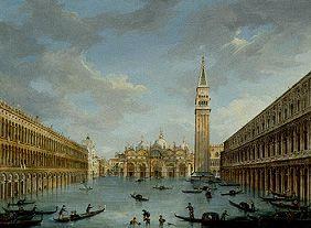 The Markusplatz in Venice at high water