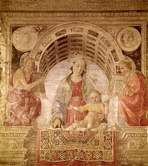 Virgin and Child with St. John the Baptist and St. John the Evangelist od Vincenzo Foppa