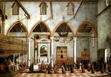 Apparition of the Crucified of Mount Ararat in the Church of Sant' Antonio di Castello od Vittore Carpaccio