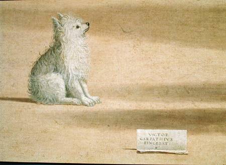 Vision of St. Augustine, detail of the dog od Vittore Carpaccio