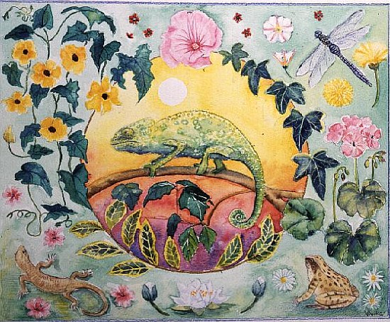 Chameleon (month of June from a calendar)  od Vivika  Alexander