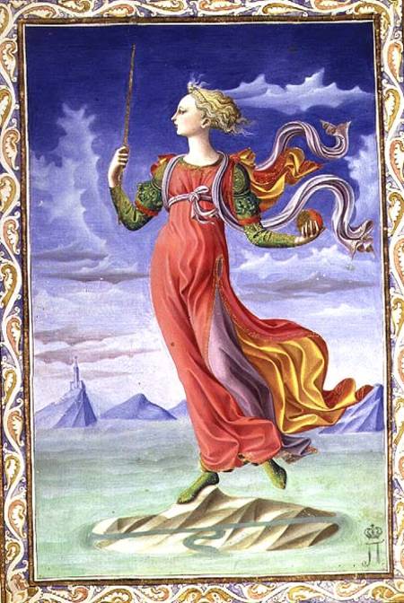 Allegory of Rome, illuminated by Francesco Pesellino (1422-57), original text written od w/c on parchment) Silius Italicus