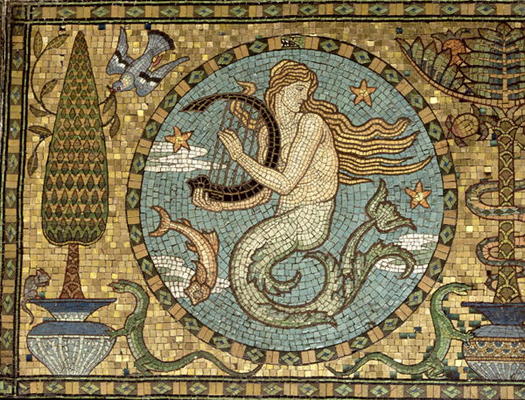 Detail of the gold mosaic floor, c.1881 (mosaic) (see also 250627) od Walter Crane