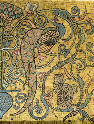 Detail of the gold mosaic frieze, c.1881 (mosaic) od Walter Crane