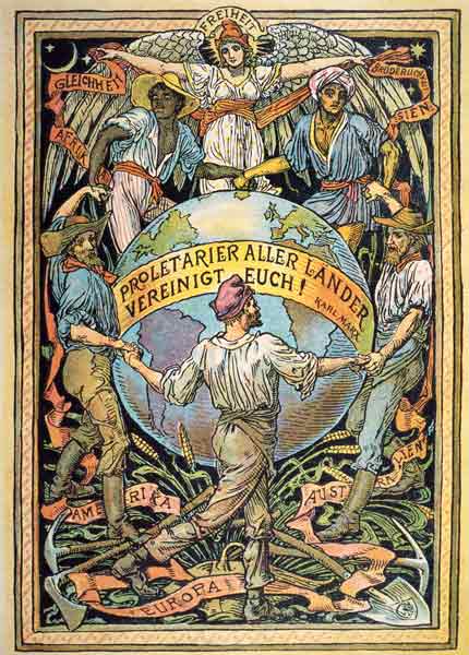 Solidarity of Labour (Illustration zur Proklamation des 1. Mai zum Tag der Arbeit. - Holzschnitt, na od Walter Crane
