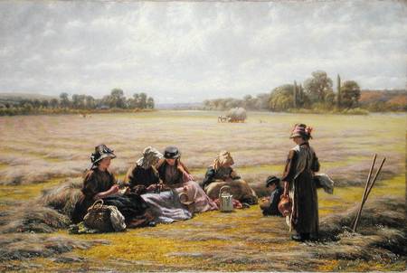 Harvesters resting in the Sun, Berkshire od Walter Field
