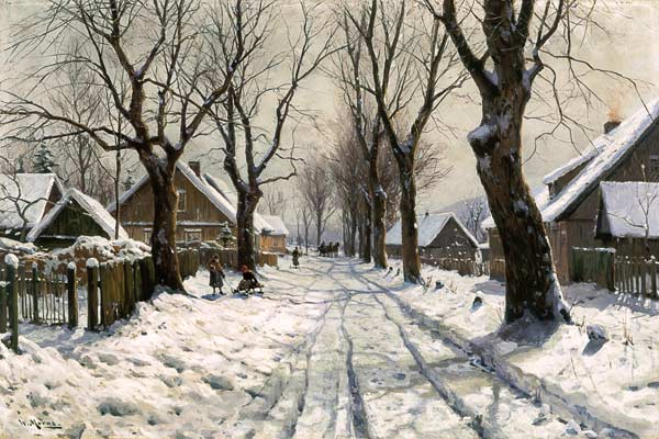Winter in the village od Walter Moras