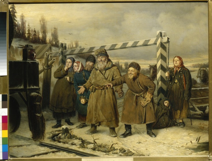 A scene at the Railroad od Wassili Perow