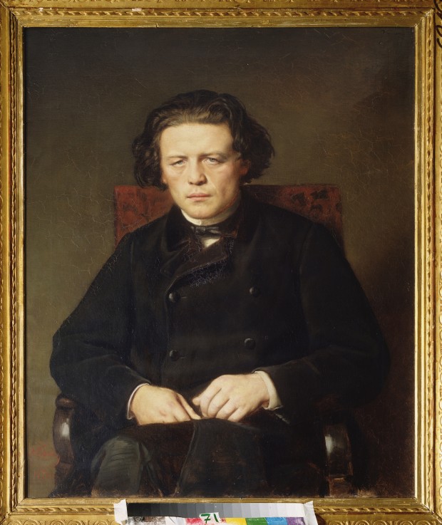 Portrait of the composer Anton Rubinstein (1829-1894) od Wassili Perow
