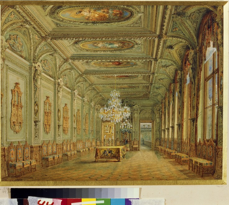 The Main dining room (Gallery of Henry II) in the Yusupov Palace in St. Petersburg od Wassili Sadownikow