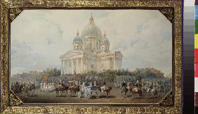 Review at the Saint Isaac's Cathedral in Saint Petersburg