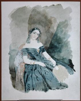 Portrait of Leonilla Ivanovna Baryatinskaya, Princess zu Sayn Wittgenstein (1816-1918)