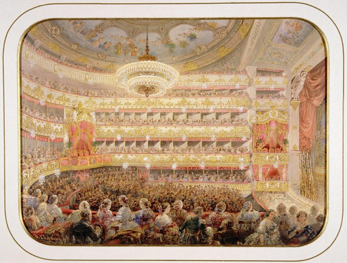 The auditorium of the Mikhaylovsky Theatre in St. Petersburg od Wassili Sadownikow