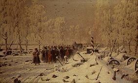 Retreat of the Napoleonic troops from Russia. od Wassili Werestschagin