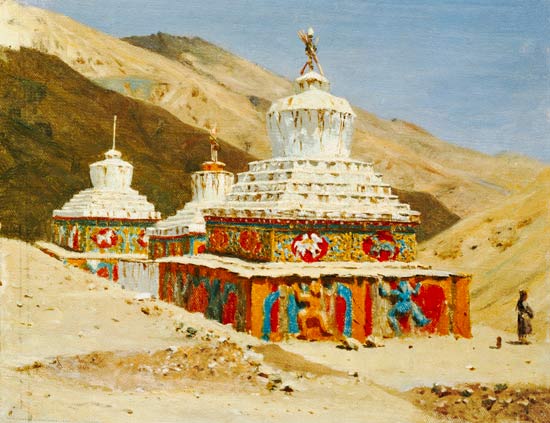 Totentempel in Ladakh od Wassili Werestschagin