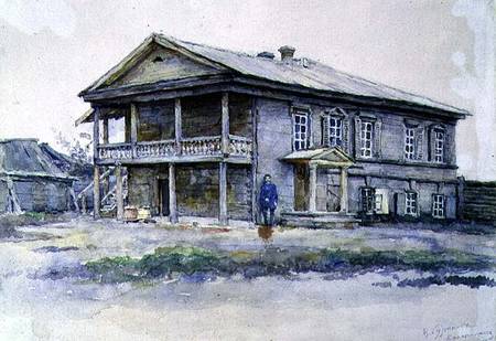 Surikov's House at Krasnoyarsk od Wassilij Iwanowitsch Surikow