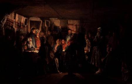 The Visit of a Sorcerer to a Peasant Wedding od Wassilij Maksimow