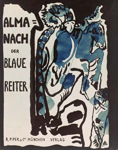 Definite outline for the cover of the almanac the blue rider od Wassily Kandinsky