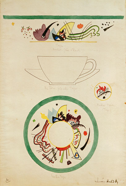 Sketch for a cup and saucer od Wassily Kandinsky