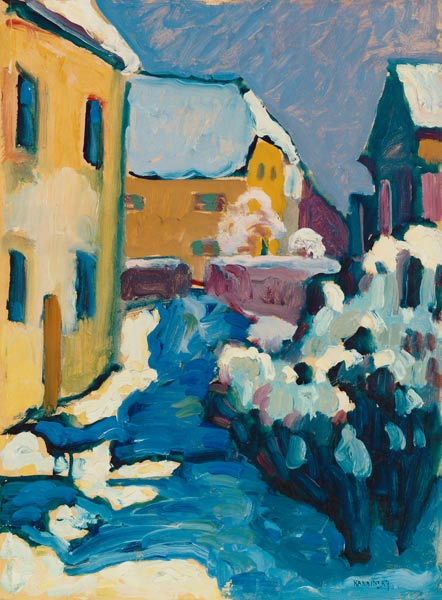 Cemetery and vicarage in Kochel od Wassily Kandinsky