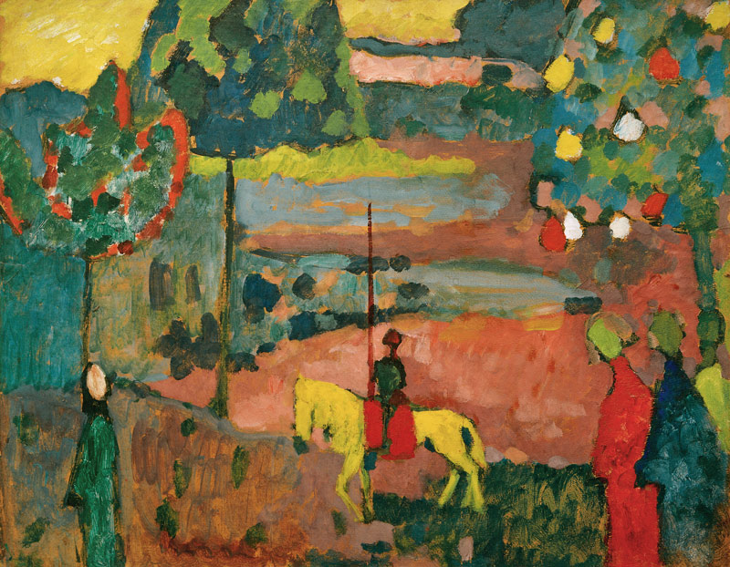 Lancer in Landscape od Wassily Kandinsky