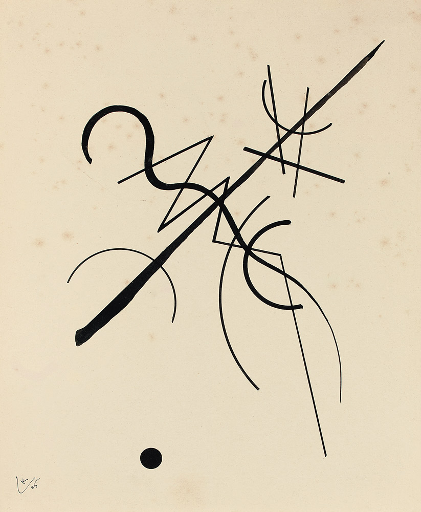 Zeichnung fur Punkt und Linie zu Flache od Wassily Kandinsky