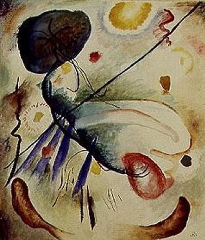 Watercolour painting with line. od Wassily Kandinsky