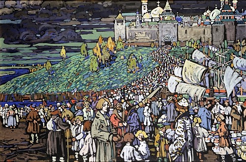 Arrival of the Merchants od Wassily Kandinsky