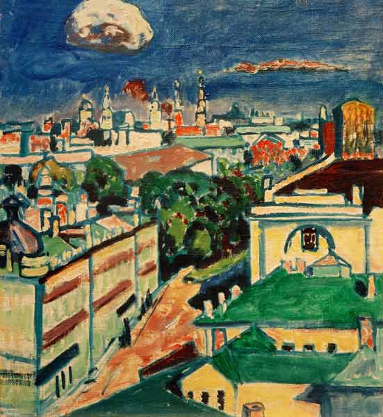 View of Muscow from the Window of Kandinsky's Flat od Wassily Kandinsky