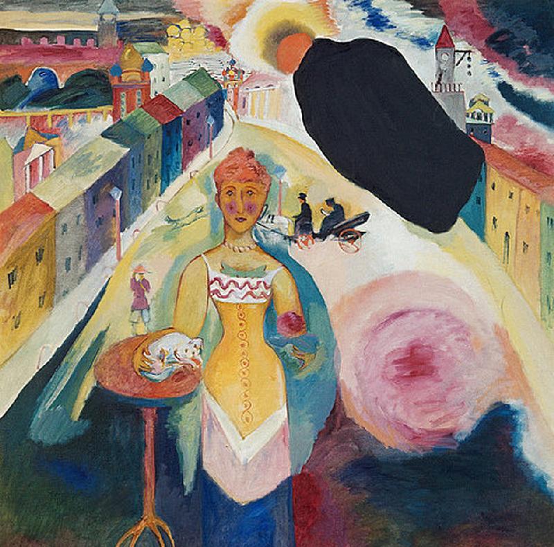 Lady in Moscow (Moskovitin) od Wassily Kandinsky