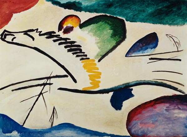 Lyrical (rider to horse) od Wassily Kandinsky