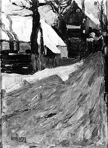 Schwabing: Nikolaistrasse in Winter I od Wassily Kandinsky