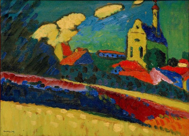 Murnau Study - Landscape with Church od Wassily Kandinsky